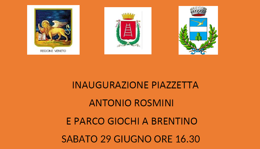 Inaugurazione Piazzetta Antonio Rosmini e Parco Giochi a Brentino