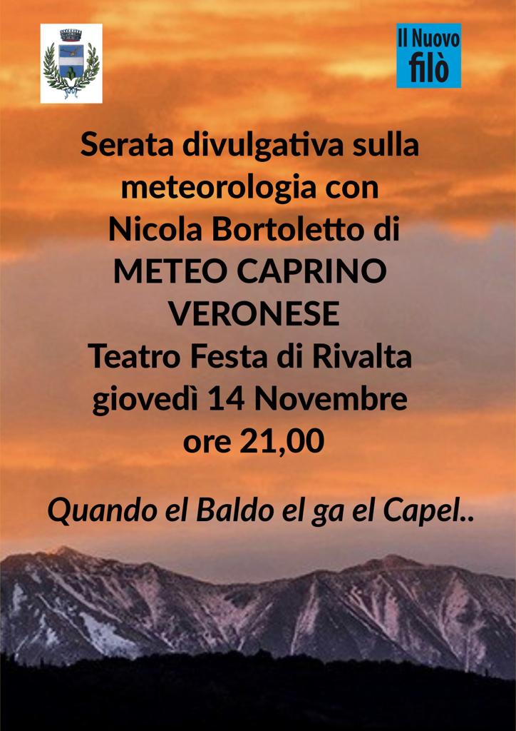 Serata in Teatro di Meteorologia con Meteo Caprino