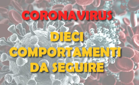 10 comportamenti da seguire per il coronavirus