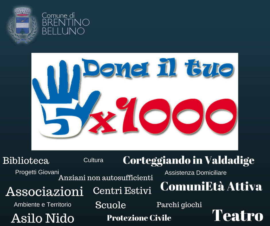 5 x 1000 al Comune di Brentino Belluno