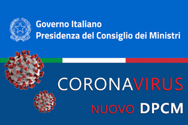 DPCM 25 ottobre 2020 efficace dal 26 ottobre al 24 novembre